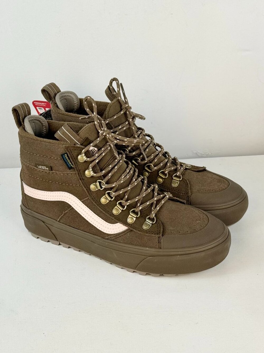 M6.5, W8 - Vans MTE Sk8-Hi Waterproof Insulated Boots - Teak Brown/Pink - Picture 2 of 11